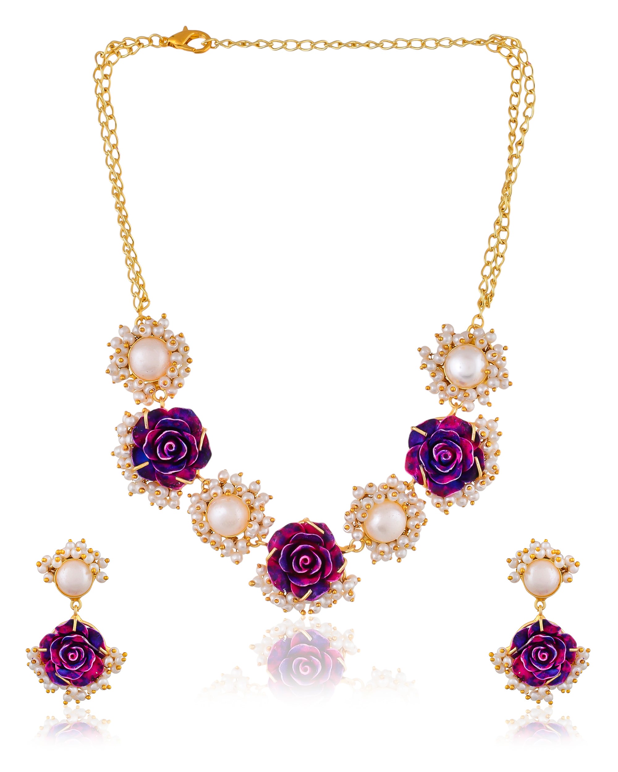 EDGY FLOWER NECKALCE